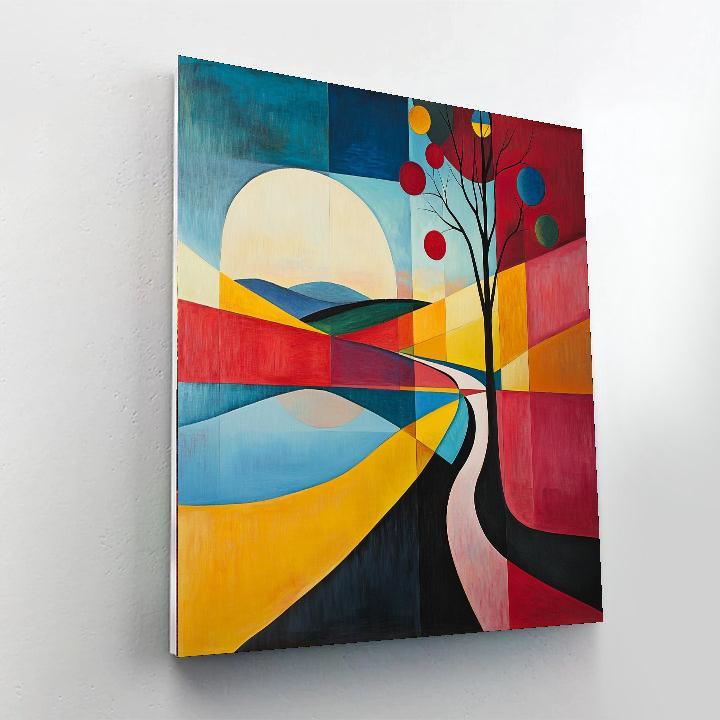 Kandinsky Inspired Geometric Landscapes  Painting By Numbers Kit