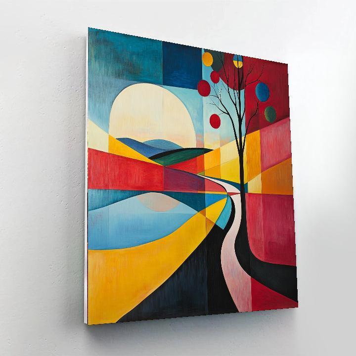 Kandinsky Inspired Geometric Landscapes  Painting By Numbers Kit