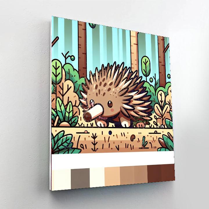 Energetic Echidna Paint By Numbers Art
