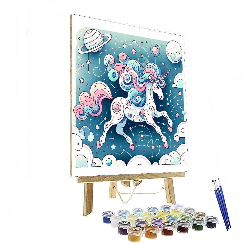 Galaxy Explorer Unicorn Paint By Numbers Art