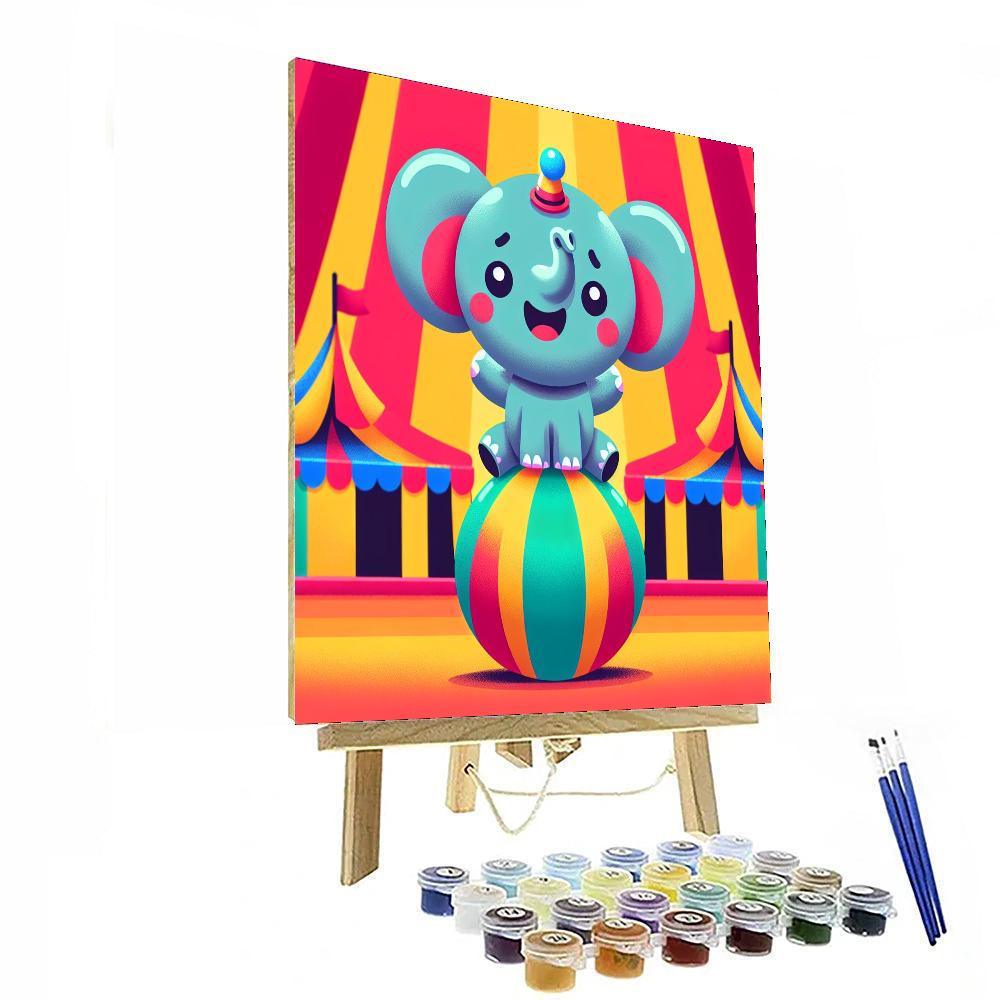 Circus Elephant Show Paint By Numbers