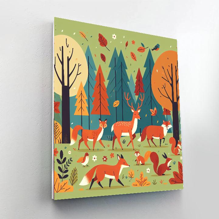 Woodland Wanderers Painting Number Kit