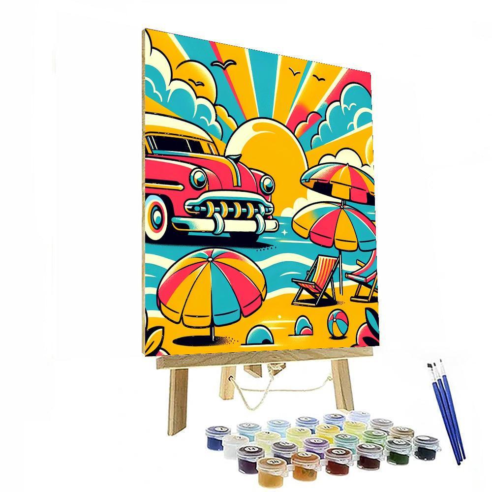 Retro Summer Adventure Paint By Color