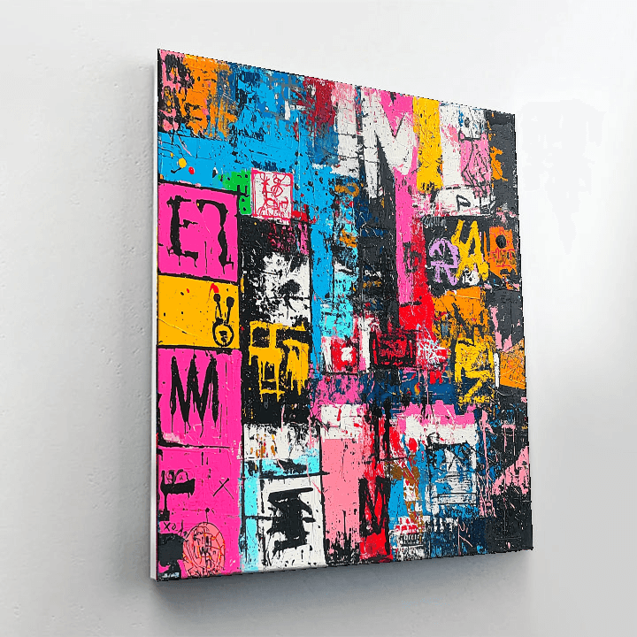 Jean-Michel Basquiat Inspired Street Culture Mosaic  Paint By Numbers Kits
