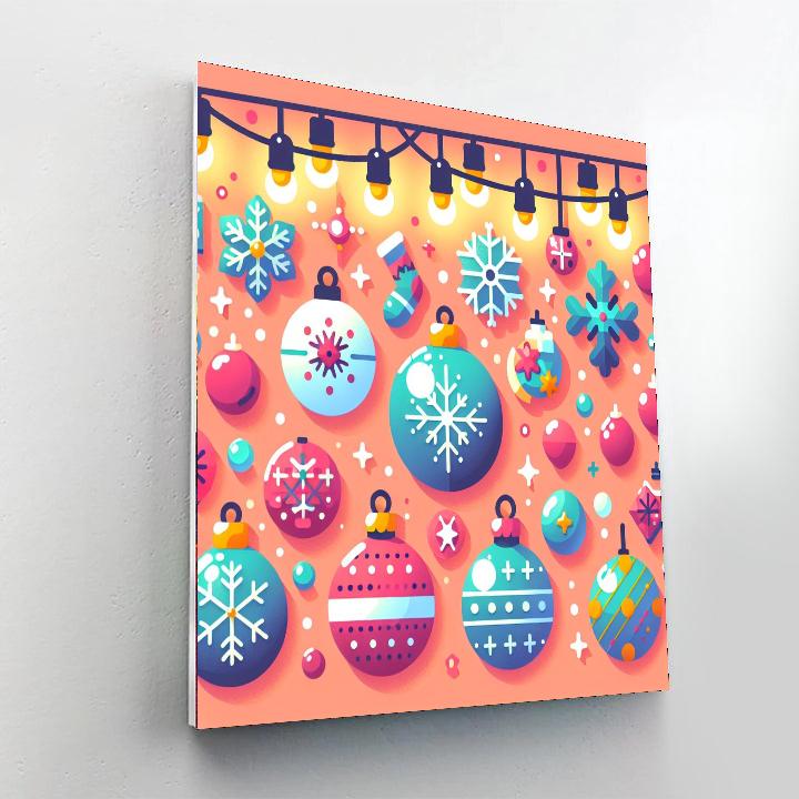 Charming Holiday Decorations Painting By Numbers Kit