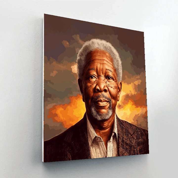 Morgan Freeman: Voice Of Timeless Wisdom Painting Number Kit