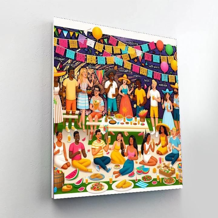 Joyful Summer Fiesta Painting By Numbers Kit