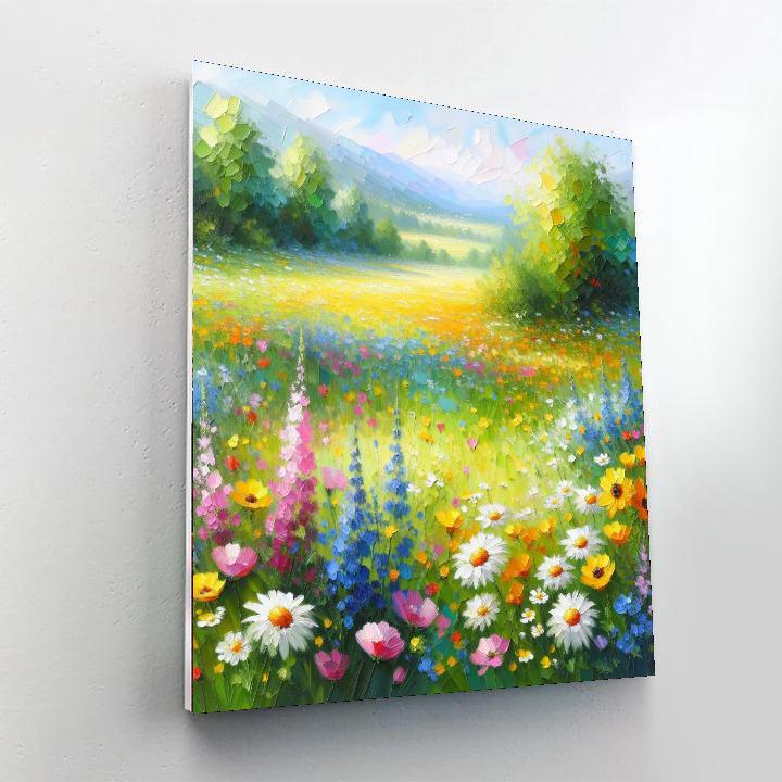 Vibrant Blossoming Meadow Paint By Numbers Kits