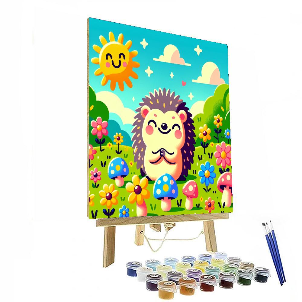 Jolly Hedgehog DIY Paint By Numbers