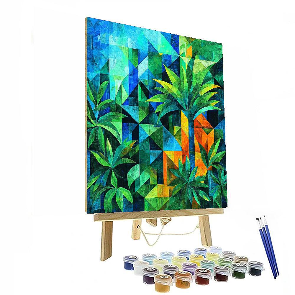 Pablo Picasso Inspired Cubist Jungle Expedition  Paint By Number