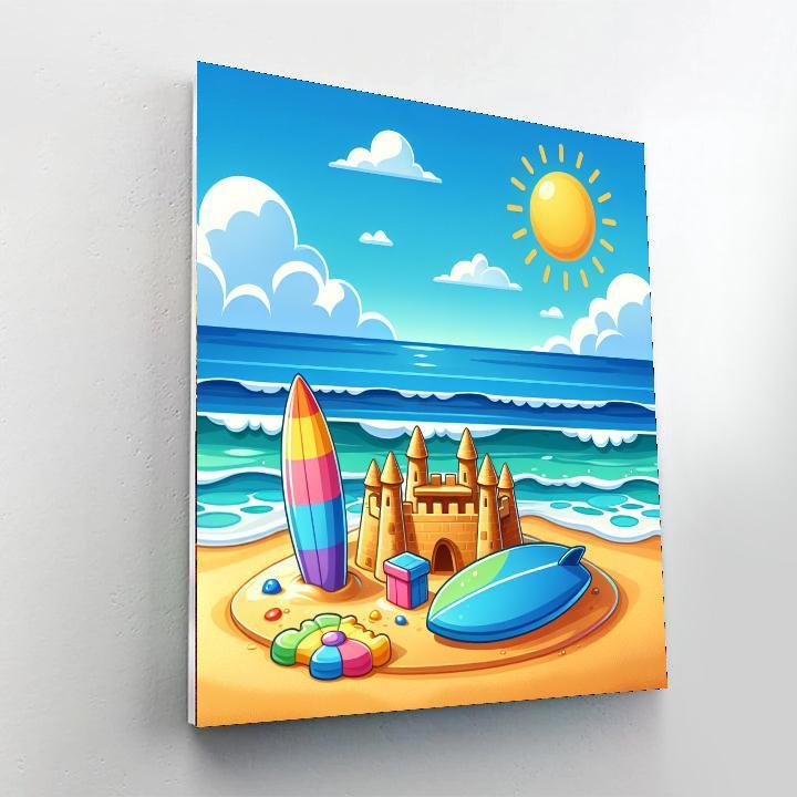 Sunny Day Beach Party Painting By Numbers Kit