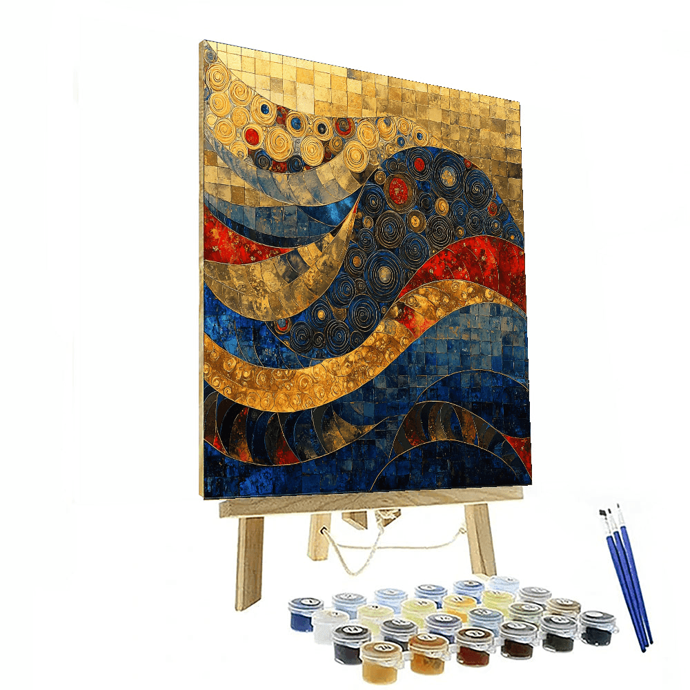 Gustav Klimt Inspired Patterns Of Harmony  Numbered Painting Kits