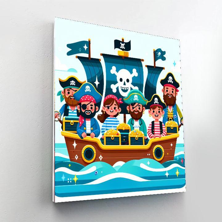 Adventure At Sea With Pirates Paint By Numbers Kits