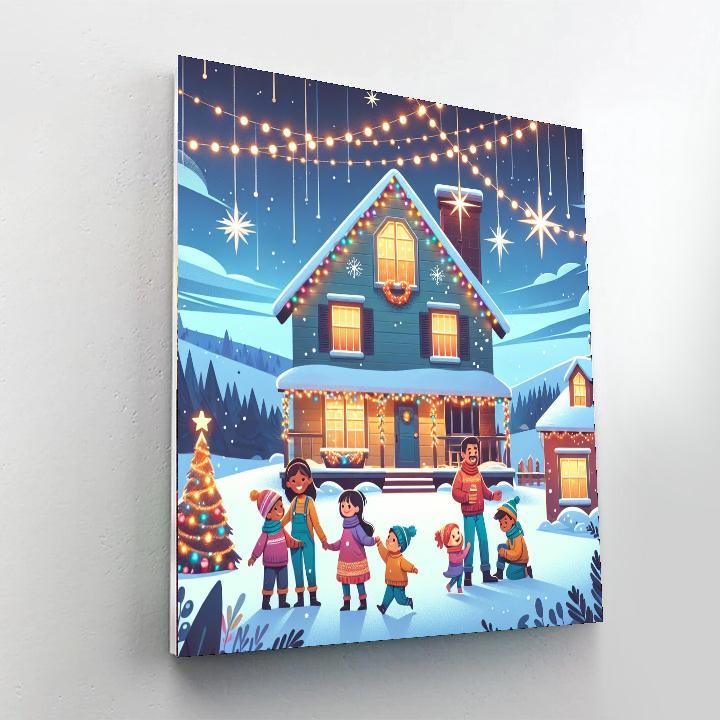 Cozy Holiday Home Paint By Numbers Art