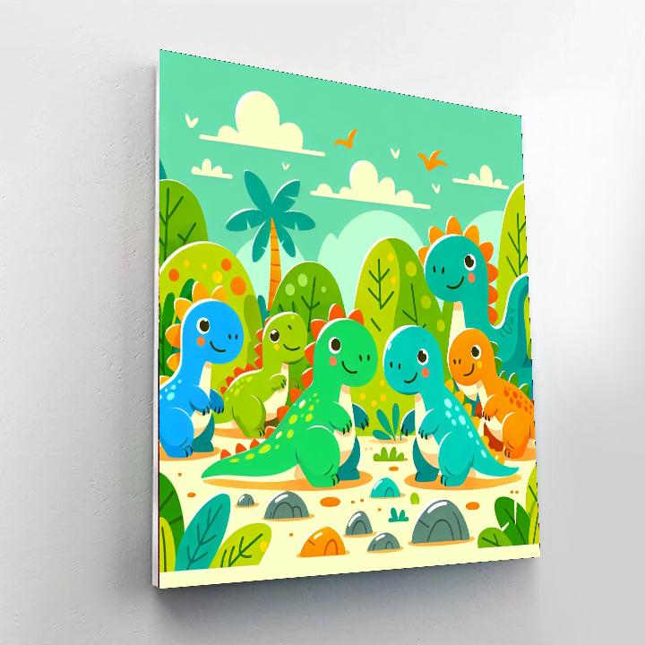 Mighty Dinosaur Expedition Numbered Painting Kits