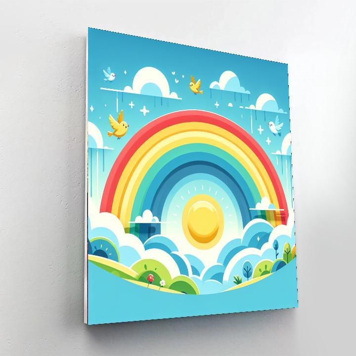 Bright Rainbow Skies Painting By Numbers Kit