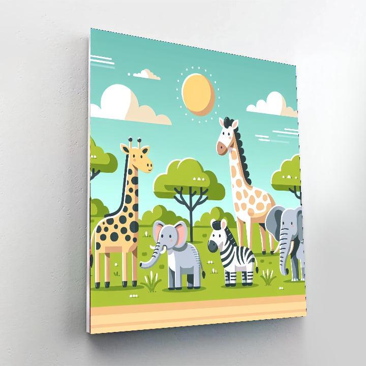 Savanna Safari Scenes Paint By Numbers