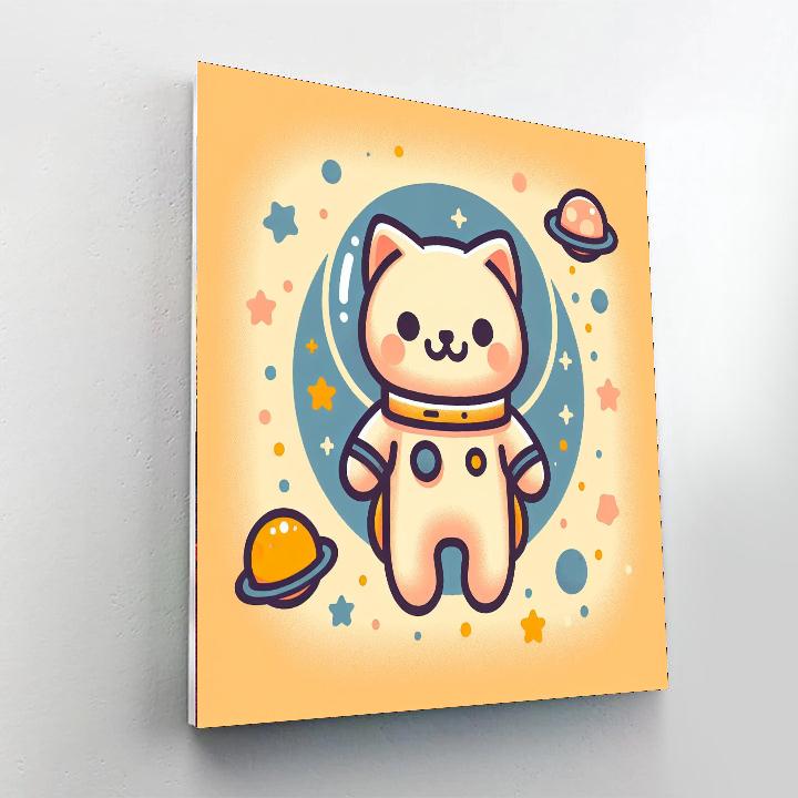 Curious Cat's Cosmos Paint By Numbers Art