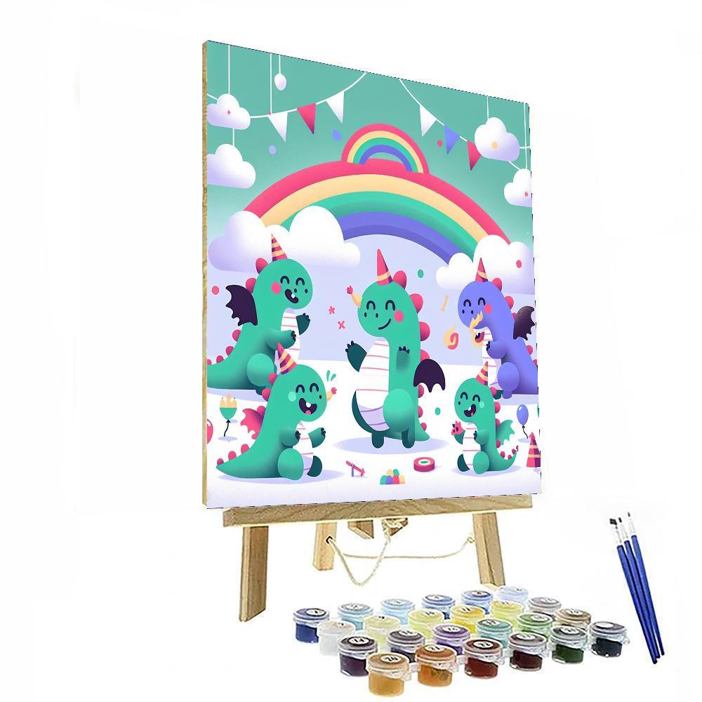 Friendly Dragon Party Painting Number Kit