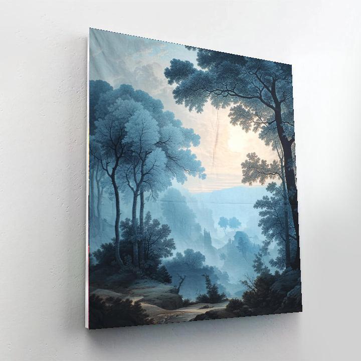 Caspar David Friedrich Inspired Moonlit Forest  Paint By Number