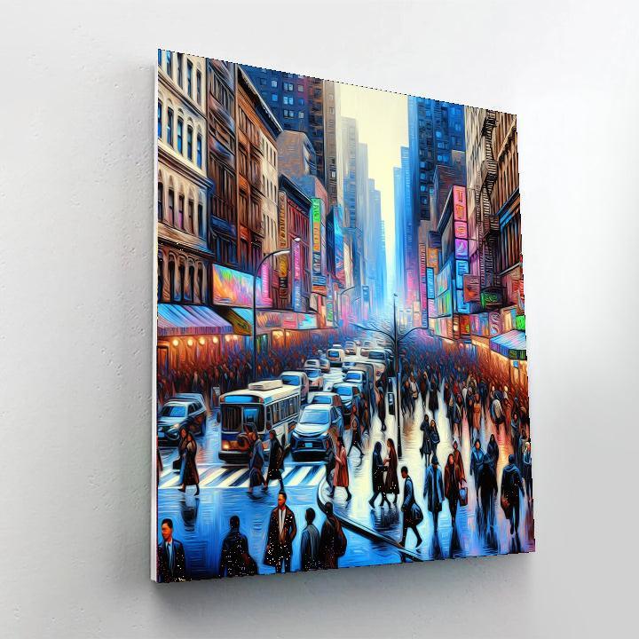 Vibrant Urban Street Life Paint By Color