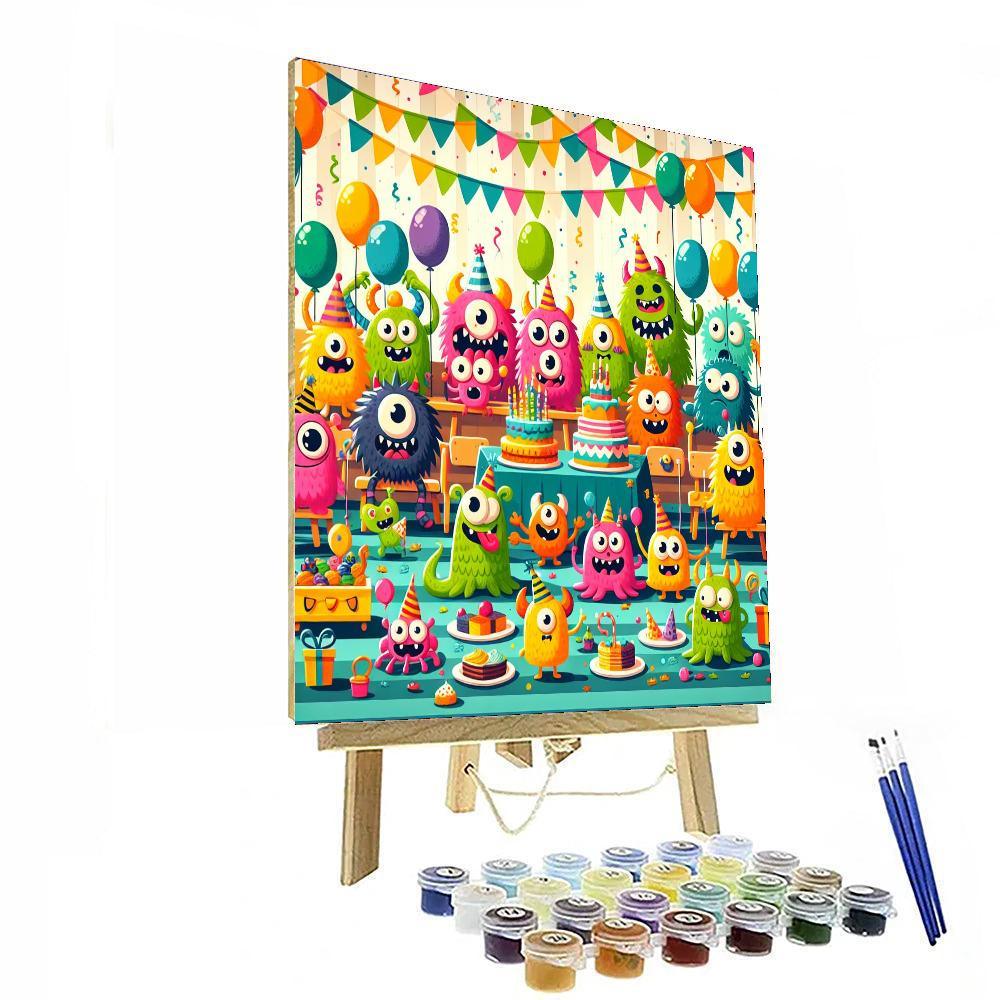 Silly Monster Bash Painting By Numbers Kit