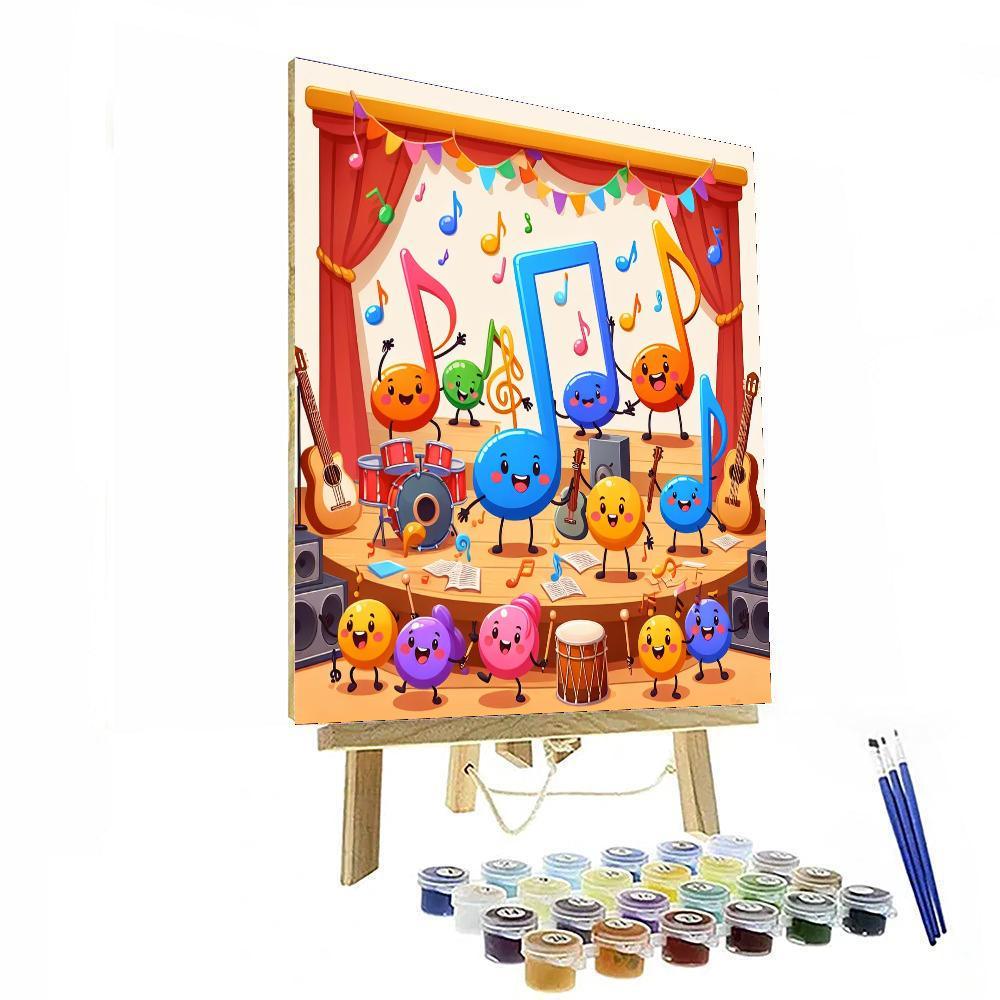 Happy Musical Notes Paint By Numbers Kits