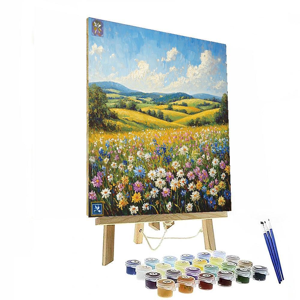 Pissarro Inspired Impressionist Countryside  Number Painting