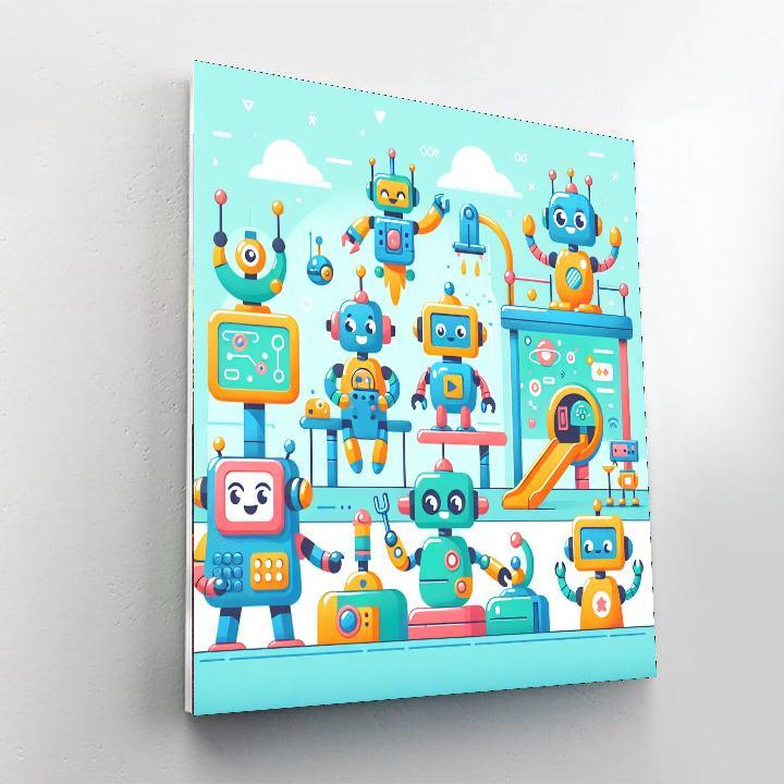 Robot Funland Paint By Numbers