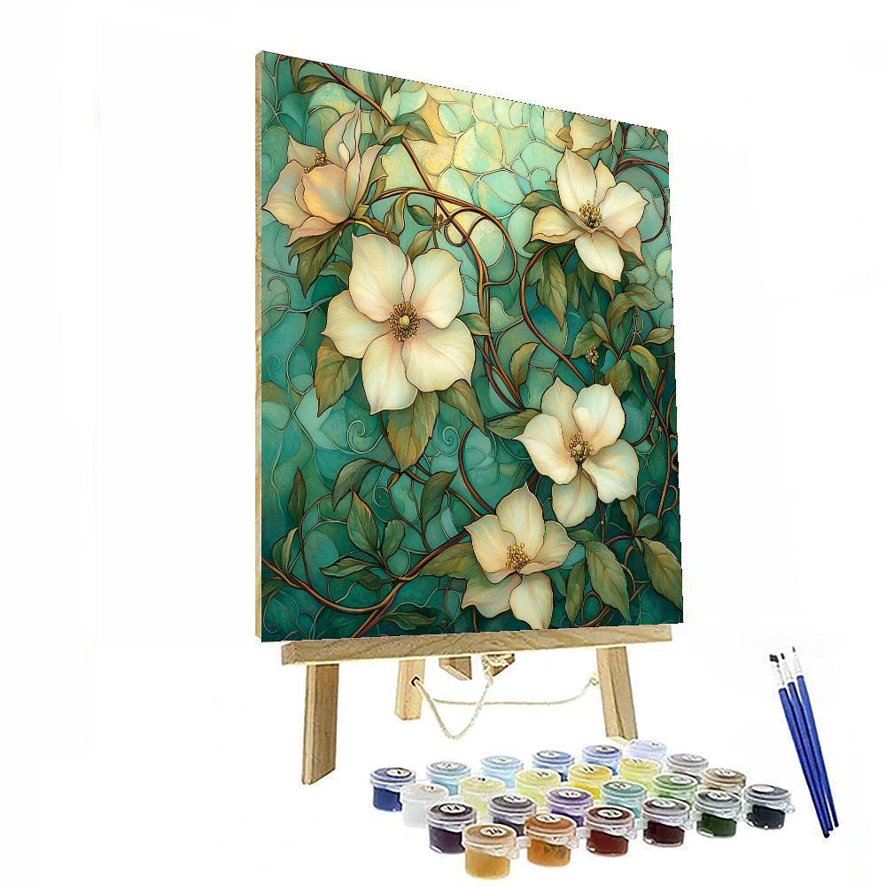 Alphonse Mucha Inspired Eternal Garden Of Serenity  Paint By Numbers Kits