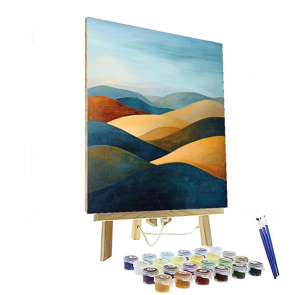 Paul Cézanne Inspired Serene Geometric Hills  Paint By Numbers Kits