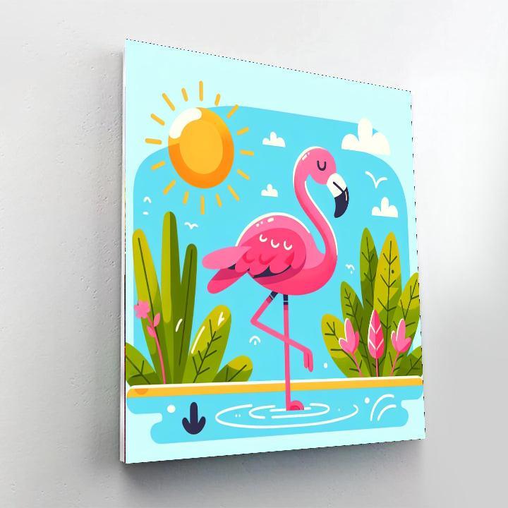 Fabulous Flamingo Paint By Color