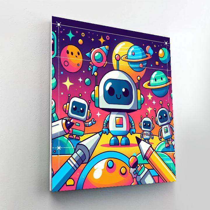 Robots On A Mission Paint By Numbers Art