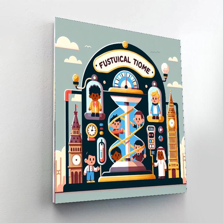 Time Travel Machine DIY Paint By Numbers