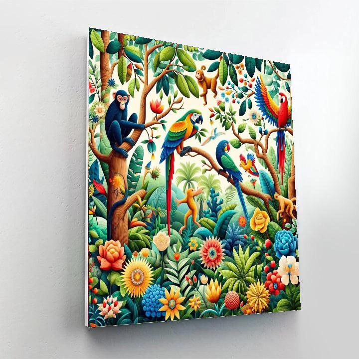 Vibrant Fantasy Jungle DIY Paint By Numbers