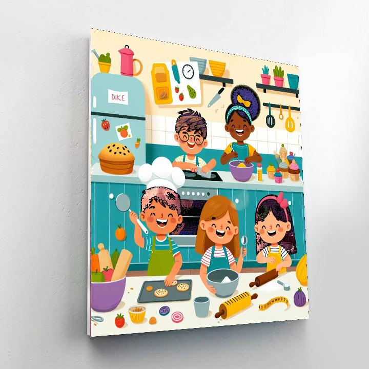 Cheerful Cooking Class Number Painting