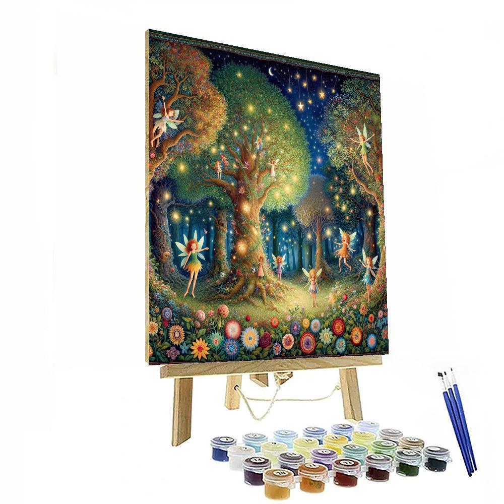Whimsical Fairy Forest For Kids Numbered Painting Kits