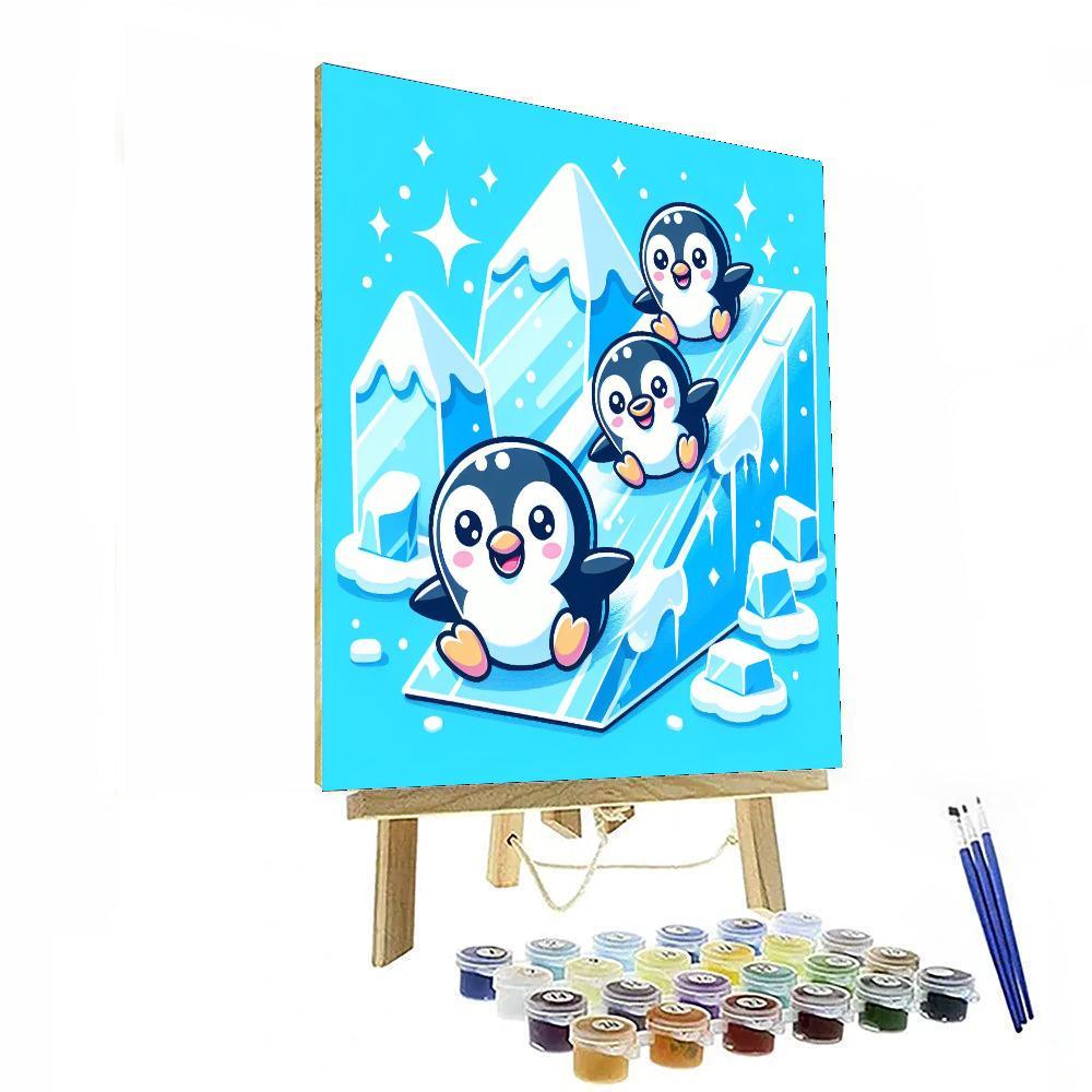 Penguin Polar Plunge Paint By Numbers