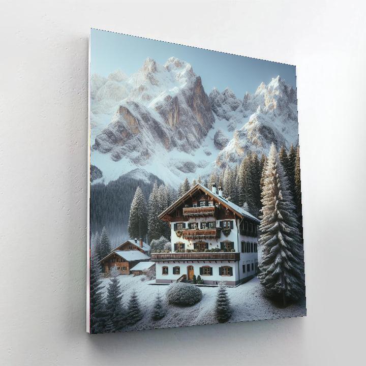 Rustic Alpine Chalet Paint By Numbers Kits