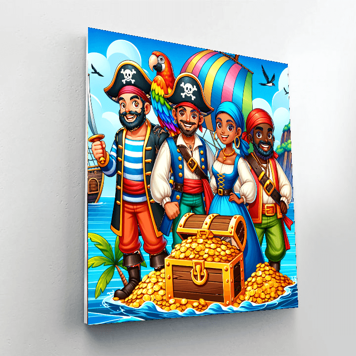 Playful Pirate Adventure DIY Paint By Numbers