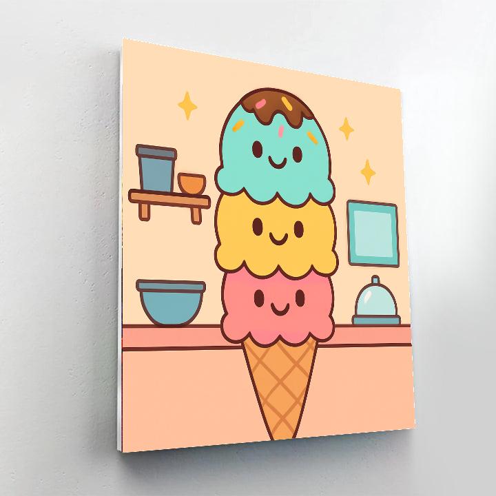 Incredible Ice Cream DIY Paint By Numbers