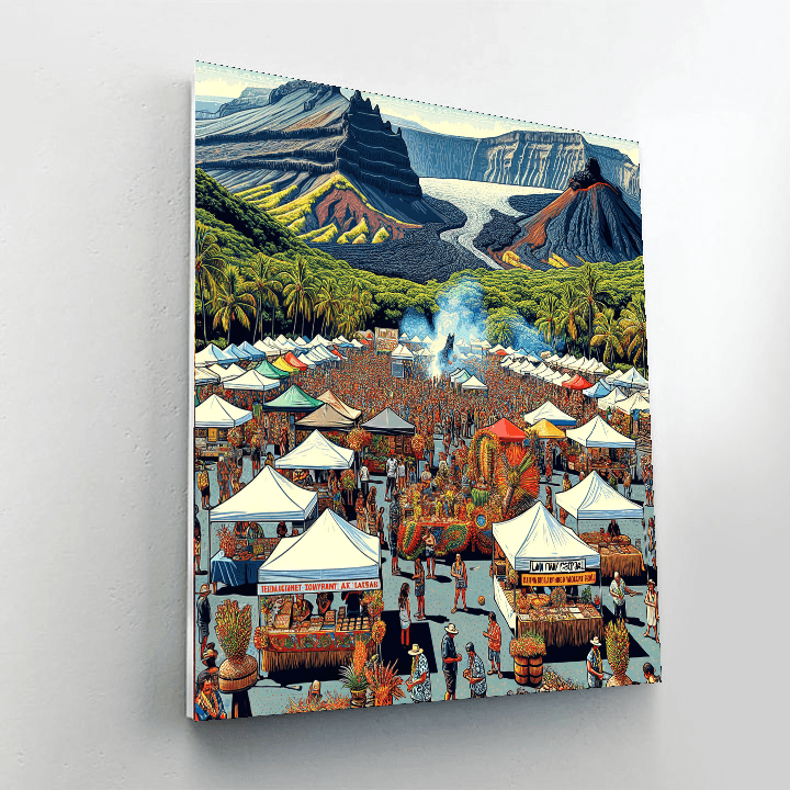 Pahoa Lava Flow Festival Painting By Numbers Kit