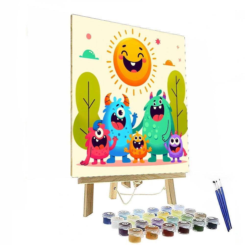 Happy Monster Family Paint By Numbers Kits