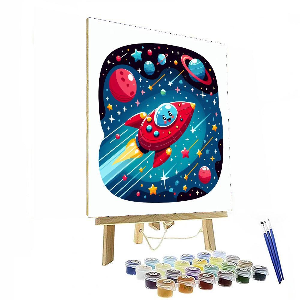 Adventurous Starship Number Painting