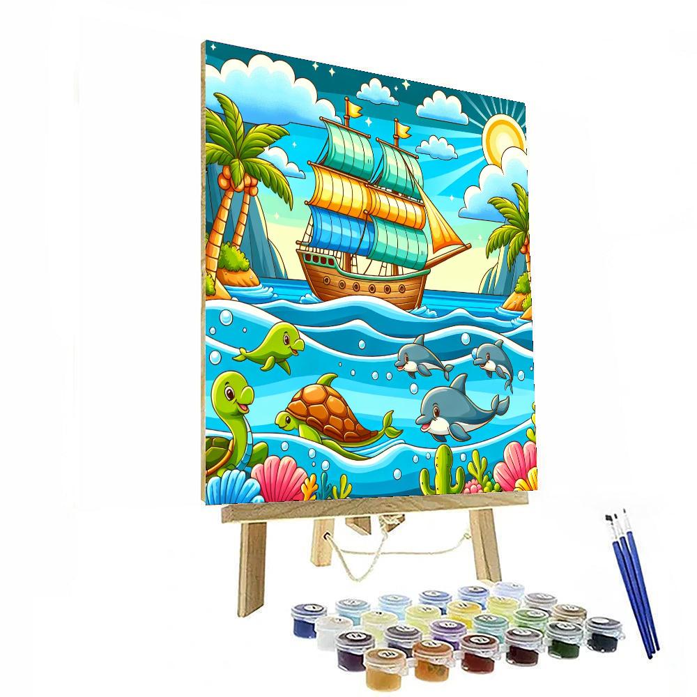 Sailing On Dreamy Seas Painting By Numbers Kit