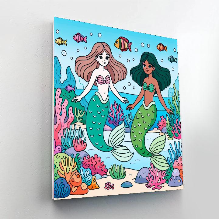 Mystical Mermaids Lagoon Paint By Numbers Art