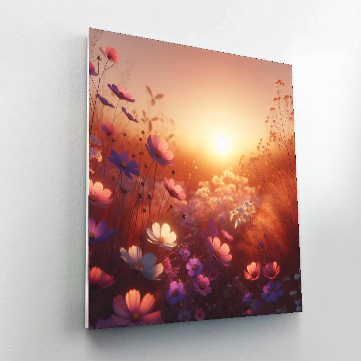 Dreamy Meadow Sunset Numbered Painting Kits