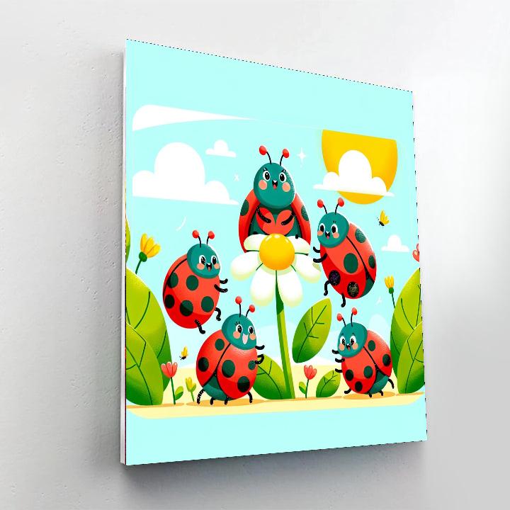 Giggling Ladybugs Numbered Painting Kits