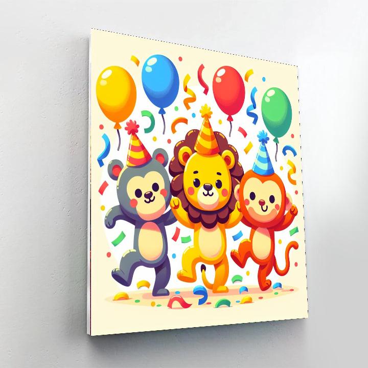 Funky Party Animals Numbered Painting Kits