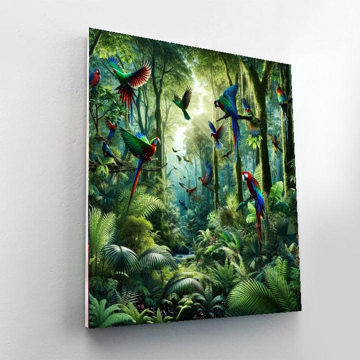 Vibrant Jungle Birds Paint By Numbers